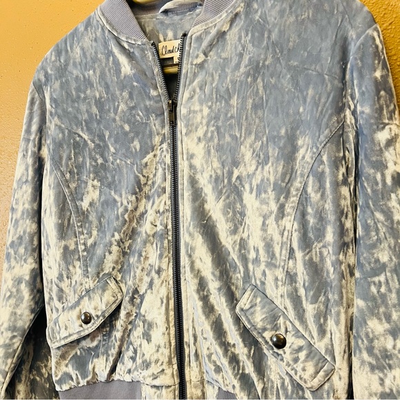 Cloud Chaser Velvet touch Bomber Jacket Women’s Small - Picture 5 of 7